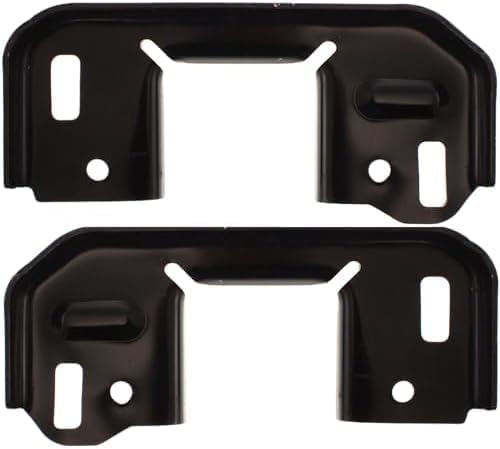 Set of 2 Front Bumper Bracket Steel Left Driver & Right Passenger Side Direct Replacement Compatible with 2010-2014 Ford F-150 FO1066177 FO1067177 9L3Z5D059AA 9L3Z5D058AA