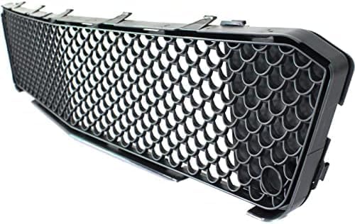 Front Bumper Center Grille Plastic Direct Replacement Compatible With 2010-2013 Mercedes Benz S65 / 2008-2013 S63 MB1036116 2218850953