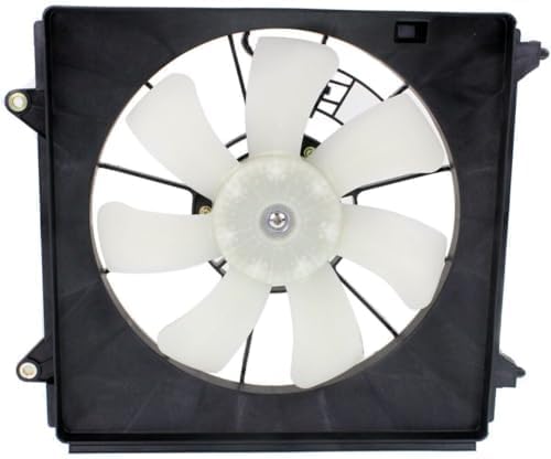 Front Radiator & A/C Condenser Cooling Fan Assembly Plastic Direct Replacement Compatible with 2008-2012 Honda Accord HO3113123 HO3115142 38616R40A01-PFM 38615R40A01 38