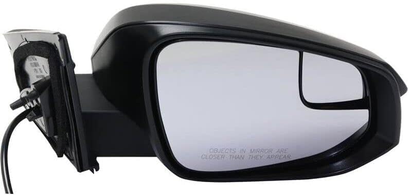 Set Of 2 Front Power Mirror Manual Folding Non-Heated Textured Plastic Right Passenger & Left Driver Side Direct Replacement Compatible With 2016-2018 Toyota RAV4 TO1320345 TO1321345