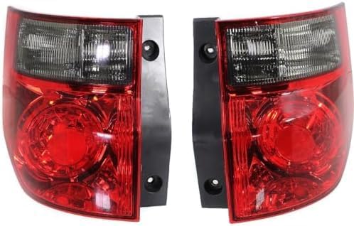 Set Of 2 Tail Light Lens And Housing Plastic Left Driver & Right Passenger Side Direct Replacement Compatible With 2003-2008 Honda Element HO2819125 HO2818125 33551SCVA01