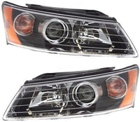 Set Of 2 Front Head Light Assembly Right Passenger & Left Driver Side Direct Replacement Compatible With 2006-2008 Hyundai Sonata HY2502135 HY2503135 921010A000 921020A000
