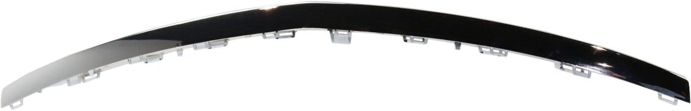Front Bumper Face Bar Trim Molding Step Pad Chrome Direct Replacement Compatible With 2017-2020 Mercedes Benz E-Class MB1044130 2138857000
