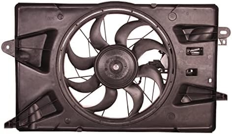 Front Radiator Cooling Single Fan Assembly Plastic Direct Replacement Compatible with 2015-2017 Chrysler 200/2014-2019 Jeep Cherokee CH3115179 CH3115180 68205996AC 68197298AB