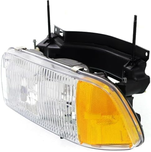 Set Of 2 Front Headlight Assembly With Side Marker Lamp Right Passenger & Left Driver Side Direct Replacement Compatible With 1994-1997 GMC Sonoma / 1995-1997 Jimmy GM2503133