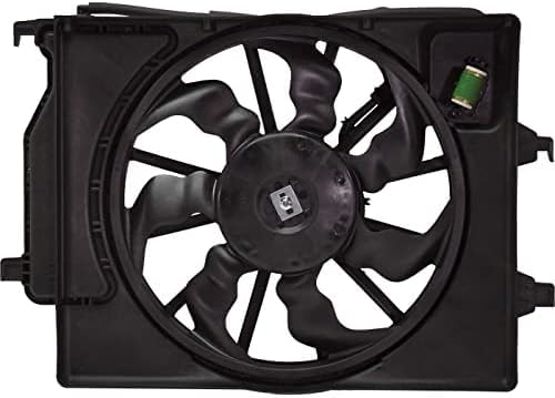 Front Radiator Single Fan Assembly Direct Replacement Compatible with 2018-2022 Hyundai Accent / 2018-2023 Kia Roi HY3115161 25380H9050