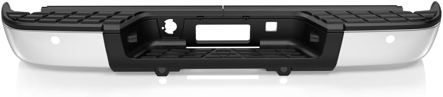 Rear Bumper Face Bar & Step Pad Chrome Steel Direct Replacement Compatible With 2007-2013 Chevrolet Silverado/GMC Sierra 1500 GM1103148 20899360-PFM