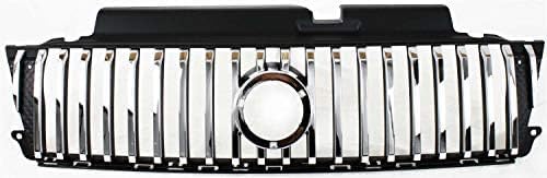 Front Grille Assembly Primed Shell With Chrome Insert Plastic Direct Replacement Compatible With 2005-2007 Mercury Mariner FO1200468 5E6Z8200AA