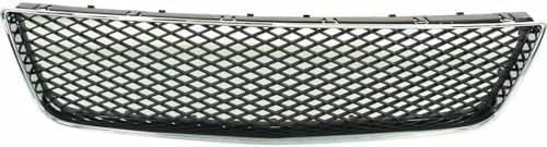 Front Bumper Upper & Lower Grille Assembly Chrome Shell With Insert Plastic Direct Replacement Compatible With 2006-2013 Chevrolet Impala / 2014-2016 Limited GM1200551 GM1036107