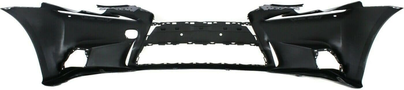 Front Bumper Cover + Upper & Lower Grille Primed + Head Lights Left Driver And Right Passenger Side Direct Replacement Compatible With 2014-2016 Lexus IS250 / IS350