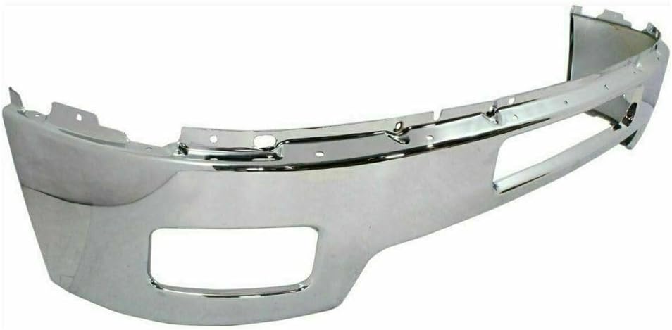 Front Bumper Chrome Steel + Lower Valance Air Deflector + Extension Textured Direct Replacement Compatible With 2011-2014 Chevrolet Silverado 2500HD 3500HD GM1095195 GM1092213