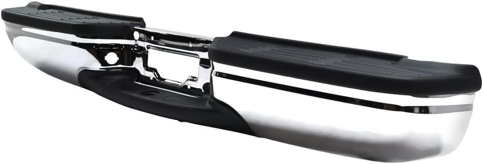 Rear Step Bumper Assembly Chrome Steel Direct Replacement Compatible With 1999-2007 Ford F-Series Super Duty FO1101141 YC3Z17906GA-PFM