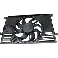 Front Radiator Single Fan Assembly Direct Replacement Compatible with 2015-2022 Ram ProMaster City / 2016-2018 Fiat 500X FI3115102 68360299AA 68247205AA