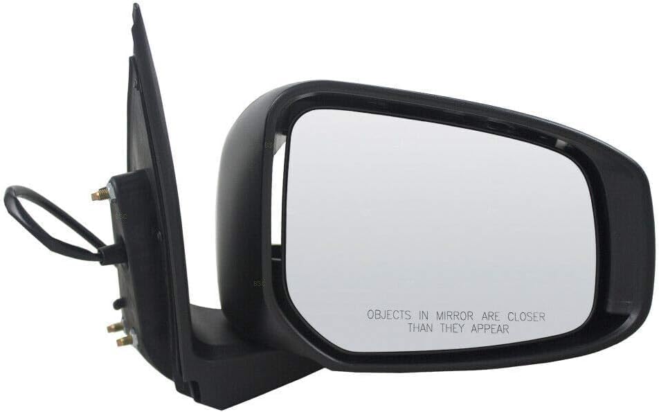 Front Power Mirror Manual Folding Non-Heated Primed Right Passenger Side Direct Replacement Compatible With 2014-2022 Mitsubishi Mirage / 2017-2022 G4 MI1321149 7632B280-PFM