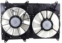 Front Radiator Cooling Dual Fan Assembly Plastic Direct Replacement Compatible with 2001-2007 Toyota Highlander / 2001-2003 Lexus RX300 LX3115102 1671120120