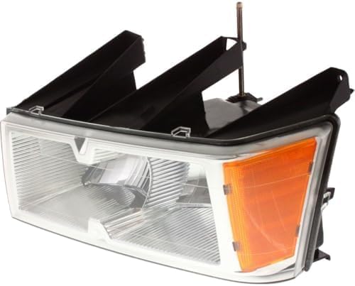 Set Of 2 Front Headlight Assembly With Chrome Interior Left Driver & Right Passenger Side Direct Replacement Compatible With 2005-2008 Chevrolet Colorado/GMC Canyon GM2502247