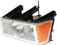 Set Of 2 Front Headlight Assembly With Chrome Interior Left Driver & Right Passenger Side Direct Replacement Compatible With 2005-2008 Chevrolet Colorado/GMC Canyon GM2502247
