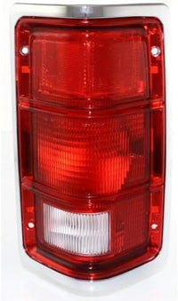 Set OF 2 Tail Light Lens And Housing With Chrome Outer Trim Right Passenger & Left Driver Side Direct Replacement Compatible With 1987-1996 Dodge Dakota CH2800110 CH2801110 4482577