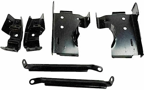 Front Bumper Steel With Brackets+ Grille Chrome + Lower Valance + Head Lights & Park Lamps Left and Right Side Direct Replacement Compatible With 2003-2006 GMC Sierra 1500