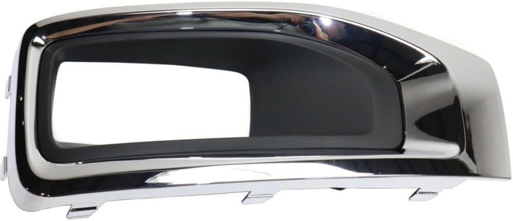 Front Fog Light Molding Primed With Chrome Bezel Right Passenger Side Direct Replacement Compatible With 2015-2020 GMC Yukon/XL GM1039187 22936427