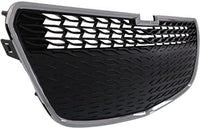 Front Bumper Lower Grille Chrome Shell & Primed Insert Without Fog Holes Direct Replacement Compatible With 2013-2015 Chevrolet Spark GM1200656 95078756