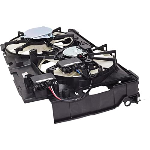 Front Radiator Dual Cooling Fan Assembly Plastic Direct Replacement Compatible with 2015-2017 Lexus NX200t / 2018-2021 NX300 LX3115147 1671136210-PFM