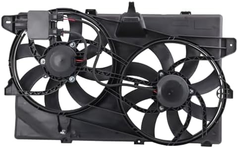Front Radiator Cooling Fan Assembly Plastic Direct Replacement Compatible with 2007-2009 Ford Edge/Lincoln MKX FO3115175 7T4Z8C607B 9T4Z8C607A-PFM