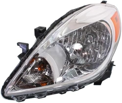 Set Of 2 Front Head Light Assembly Plastic Left Driver & Right Passenger Side Direct Replacement Compatible With 2012-2014 Nissan Versa NI2503207 NI2502207 260103AN0B 260603AN0B
