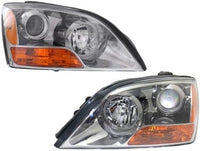 Set Of 2 Front Head Light Assembly Plastic Left Driver & Right Passenger Side Direct Replacement Compatible With 2007-2008 Kia Sorento KI2502126 KI2503126 921013E540 921023E540