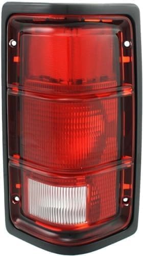 Set OF 2 Tail Light Lens And Housing With Outer Black Trim Left Driver & Right Passenger Side Direct Replacement Compatible With 1987-1996 Dodge Dakota CH2800111 CH2801111 55076439