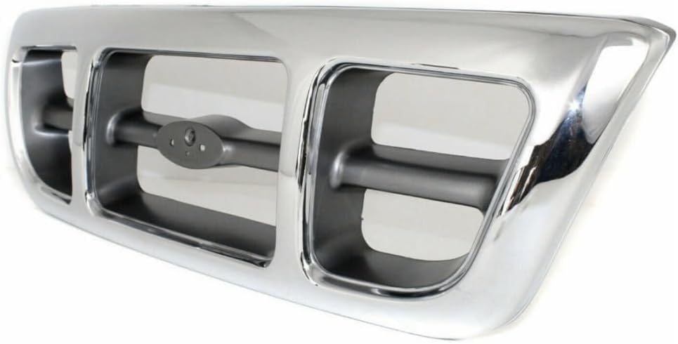 Front Grille Chrome Shell & Gray Insert Direct Replacement Compatible With 1988-2000 Ford Ranger FO1200341 F87Z8200KAA