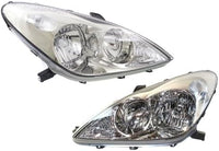 Set Of 2 Head Light Assembly Left Driver & Right Passenger Side Direct Replacement Compatible With 2002-2003 Lexus ES300 / 2004 ES330 LX2502114 LX2503114 8117033450 8113033450