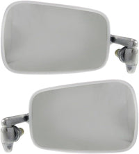 AUTOS PARTS PLUS Set Of 2 Front Mirror Manual Adjust Non-Folding Non-Heated Chrome Left Driver & Right Passenger Side Direct Replacement Compatible With 1968-1977 Volkswagen Beetle VW1320101 VW1321101