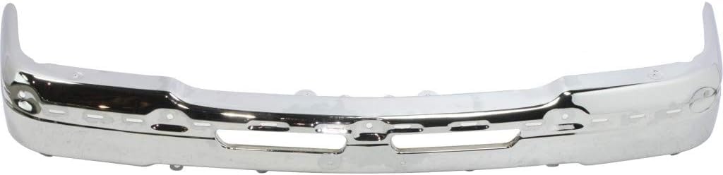 Front Bumper Chrome Steel + Grille + Upper Cover + Lower Valance Air Deflector Textured Direct Replacement Compatible With 2003-2006 Chevrolet Silverado 1500 GM1051110 GM1200489