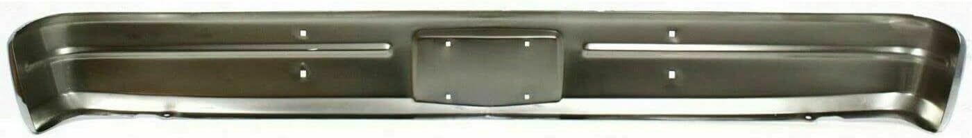 Front Bumper Face Bar Chrome Steel Without Molding Holes Direct Replacement Compatible With 1986-1993 Dodge Full Size Pickup CH1002145 4249818