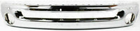 Front Bumper Chrome Steel + Upper Cover Primed + Lower Valance Textured + Step Pad Molding Direct Replacement Compatible With 2002-2005 Dodge Ram 1500 2500 3500 CH1002383 CH1000338