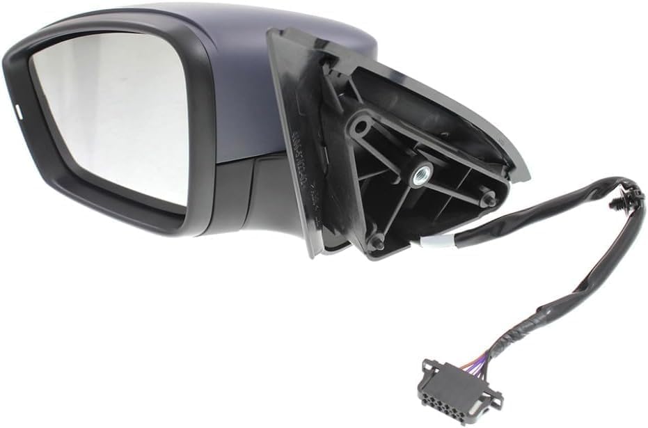 Front Power Mirror Manual Folding Primed With Signal Light Left Driver Side Direct Replacement Compatible With 2011-2018 Volkswagen Jetta VW1320146 5C7857507AD-PFM