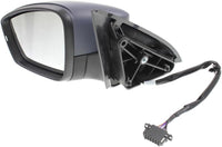 Front Power Mirror Manual Folding Primed With Signal Light Left Driver Side Direct Replacement Compatible With 2011-2018 Volkswagen Jetta VW1320146 5C7857507AD-PFM