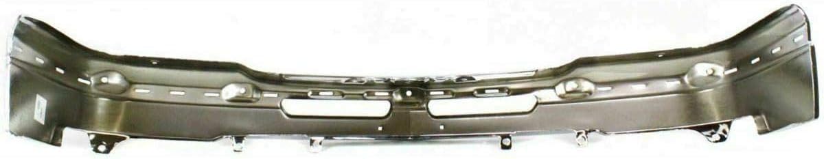 Front Bumper Chrome + Upper Cover Textured + Outer Brackets Left Driver & Right Passenger Side Direct Replacement Compatible With 2003-2006 Chevrolet Silverado 1500 2500HD 3500