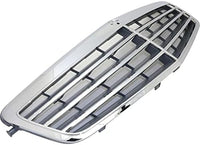 Front Grille Assembly Chrome Shell with Gray Insert Plastic Direct Replacement Compatible With 2010-2013 Mercedes Benz E-Class MB1200149 21288008839040