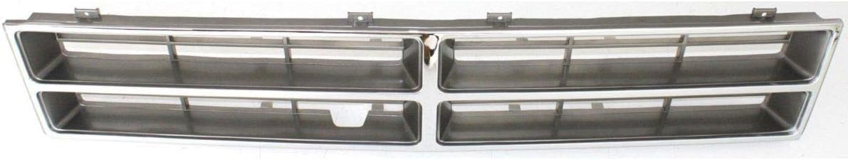 Front Grille Chrome Insert Direct Replacement Compatible With 1986-1990 Dodge Full Size Pickup CH1200103 4249802