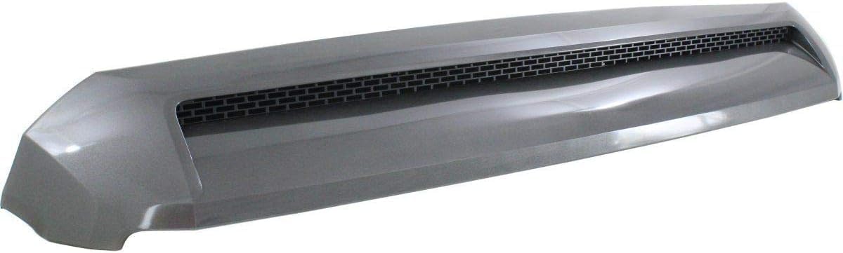Front Hood Scoop Assembly Textured With Painted Gray Molding Direct Replacement Compatible With 2014-2021 Toyota Tundra TO1231101 761800C010