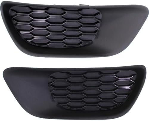Set Of 2 Front Fog Light Cover Primed Plastic Right Passenger & Left Driver Side Direct Replacement Compatible With 2011-2020 Dodge Grand Caravan CH1039129 CH1038129 68100708AA