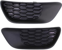 Set Of 2 Front Fog Light Cover Primed Plastic Right Passenger & Left Driver Side Direct Replacement Compatible With 2011-2020 Dodge Grand Caravan CH1039129 CH1038129 68100708AA