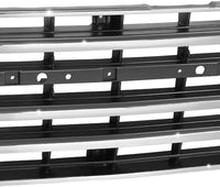 Front Grille Chrome Shell With Primed Insert Plastic Direct Replacement Compatible With 1981-1987 Toyota Land Cruiser TO1200231 5311190A01