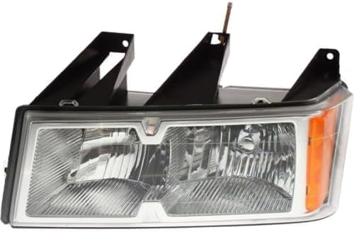 Set Of 2 Front Headlight Assembly With Chrome Interior Left Driver & Right Passenger Side Direct Replacement Compatible With 2005-2008 Chevrolet Colorado/GMC Canyon GM2502247