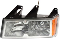 Set Of 2 Front Headlight Assembly With Chrome Interior Left Driver & Right Passenger Side Direct Replacement Compatible With 2005-2008 Chevrolet Colorado/GMC Canyon GM2502247