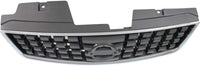 Front Grille Chrome Shell With Painted Dark Silver Black Insert Plastic Direct Replacement Compatible With 2008-2009 Nissan Sentra NI1200248 62070ZE90A