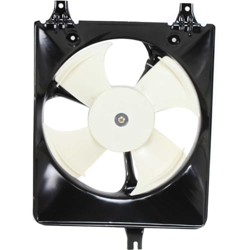 Front A/C Condenser Single Cooling Fan Assembly Plastic Left Driver Side Direct Replacement Compatible with 1998-2002 Honda Accord HO3113106 38605PAAA01