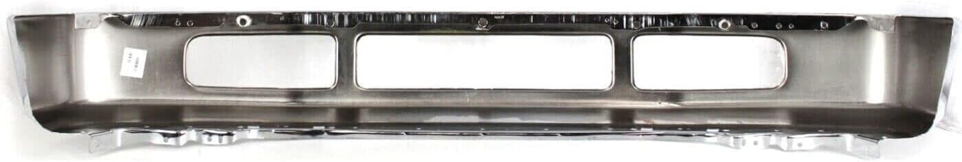 Front Bumper Chrome Steel + Molding + Lower Valance Spoiler Textured Direct Replacement Compatible With 2008-2010 Ford F-250 / F-350 Super Duty FO1002406 FO1093116 FO1044103